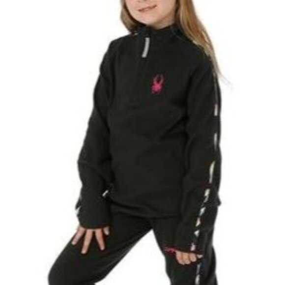 Spyder Speed Fleece Jacket Size Small Youth NWT $49 Black 1/2 Zip Pullover - Picture 7 of 11